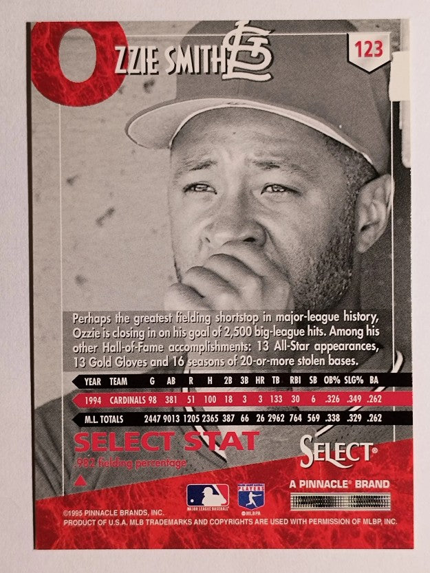 1995 Select #123 Ozzie Smith