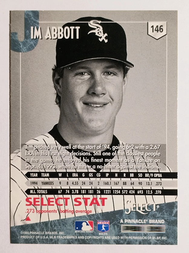 1995 Select #146 Jim Abbott