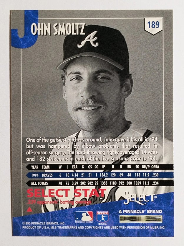 1995 Select #189 John Smoltz