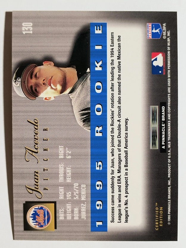 1995 Select Certified #130 Juan Acevedo RC