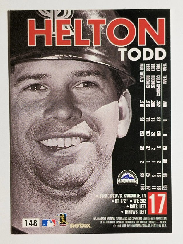 1999 SkyBox Premium #148 Todd Helton