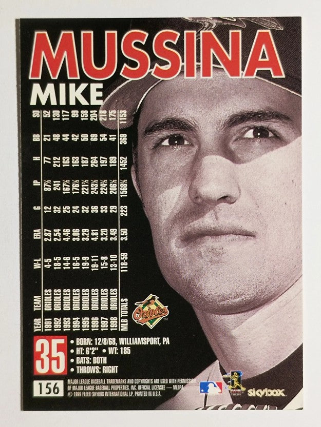 1999 SkyBox Premium #156 Mike Mussina