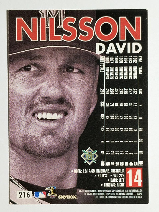 1999 SkyBox Premium #216 David Nilsson