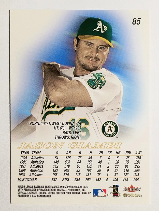 2000 SkyBox #85 Jason Giambi
