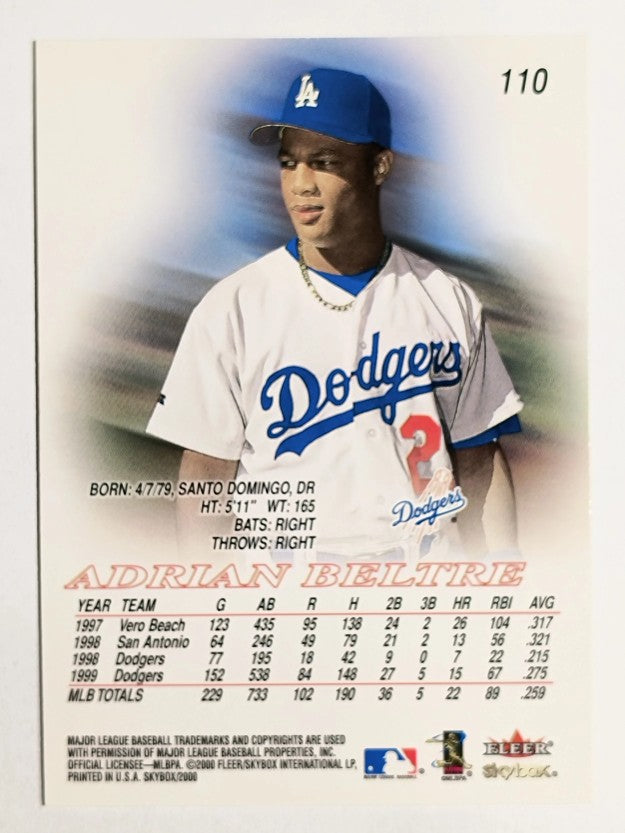 2000 SkyBox #110 Adrian Beltre