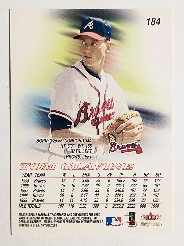 2000 SkyBox #184 Tom Glavine