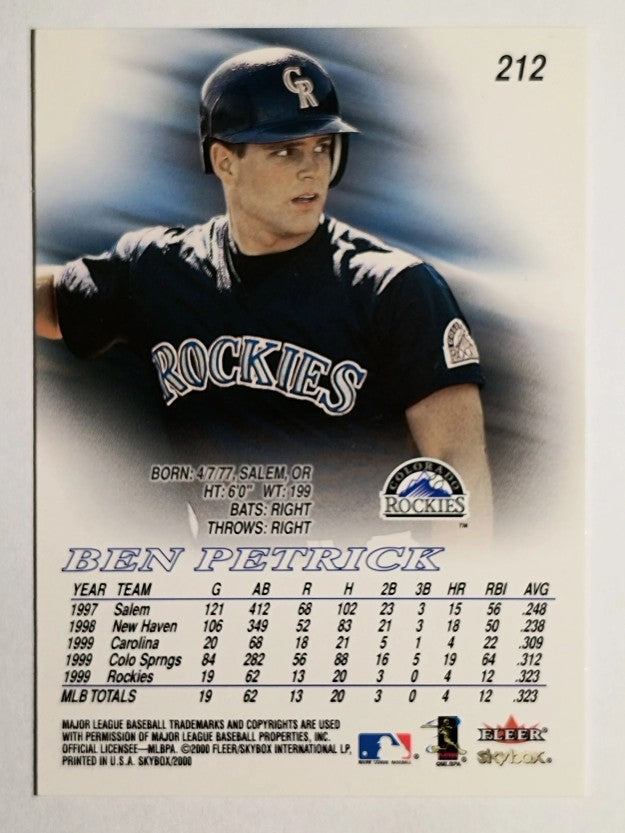 2000 SkyBox #212 Ben Petrick