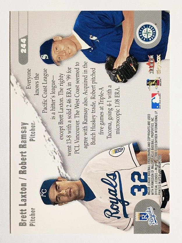 2000 SkyBox #244S Brett Laxton/Robert Ramsay SP