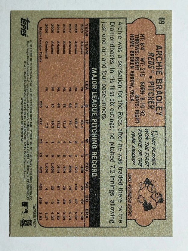 2021 Topps Heritage #69 Archie Bradley