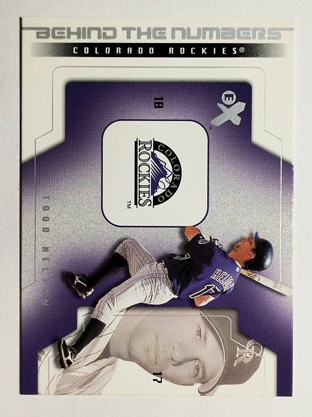 2002 E-X Behind the Numbers #22 Todd Helton