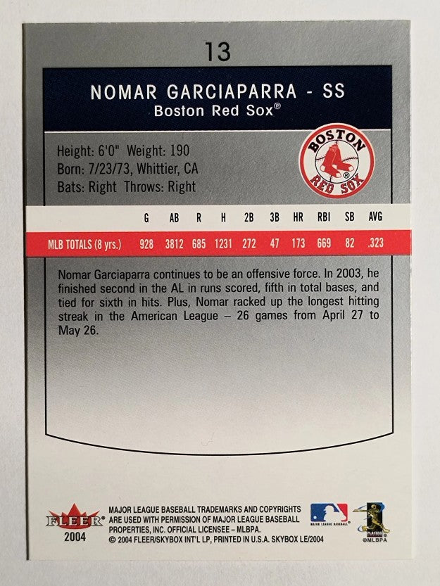 2004 SkyBox LE Retail #13 Nomar Garciaparra