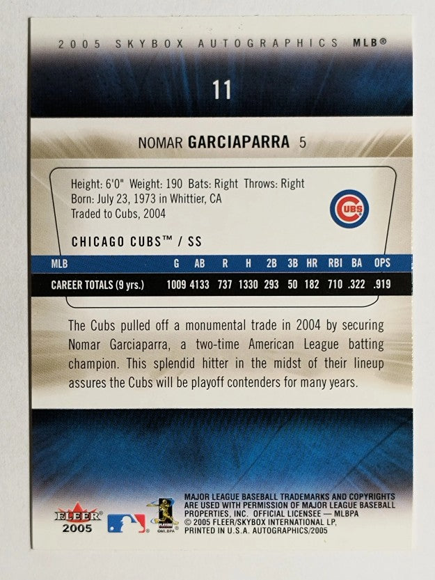 2005 SkyBox Autographics #11 Nomar Garciaparra