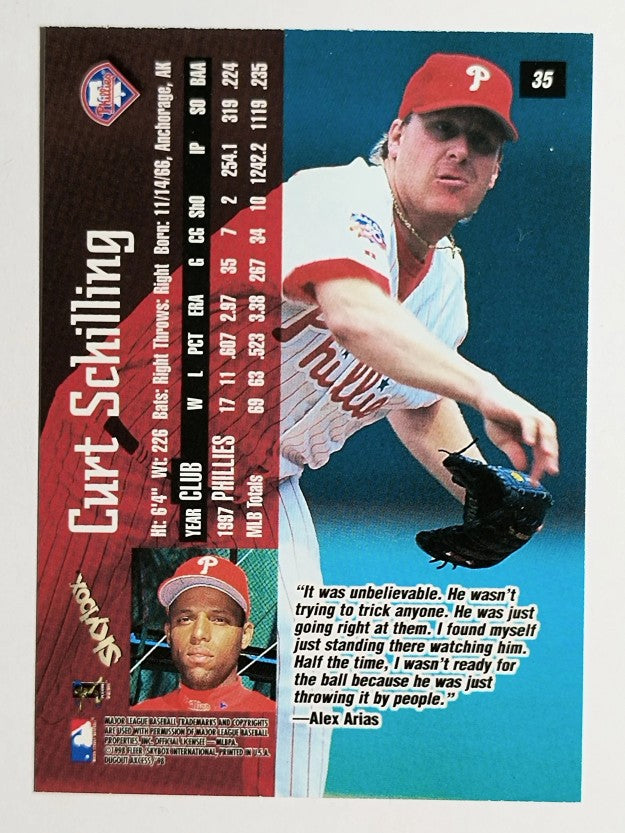 1998 SkyBox Dugout Axcess #35 Curt Schilling