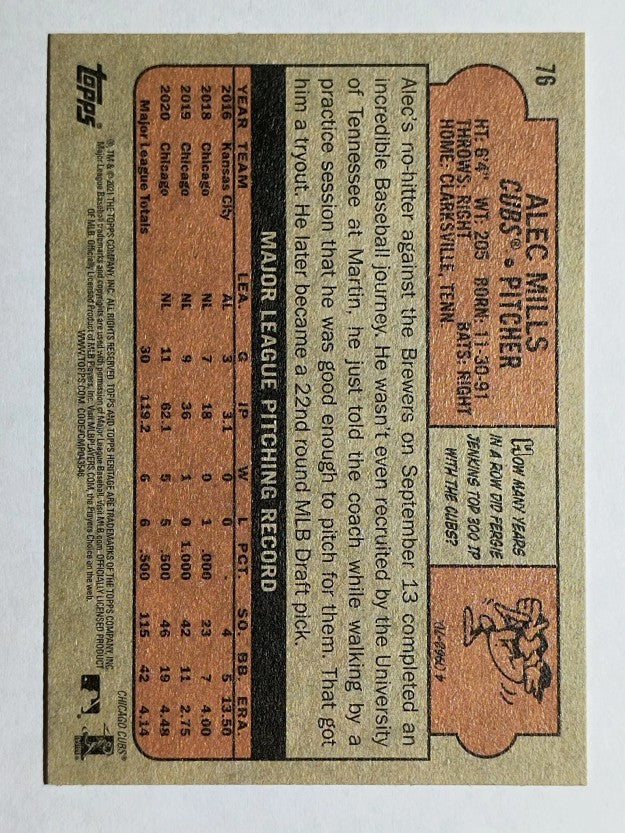 2021 Topps Heritage #76 Alec Mills