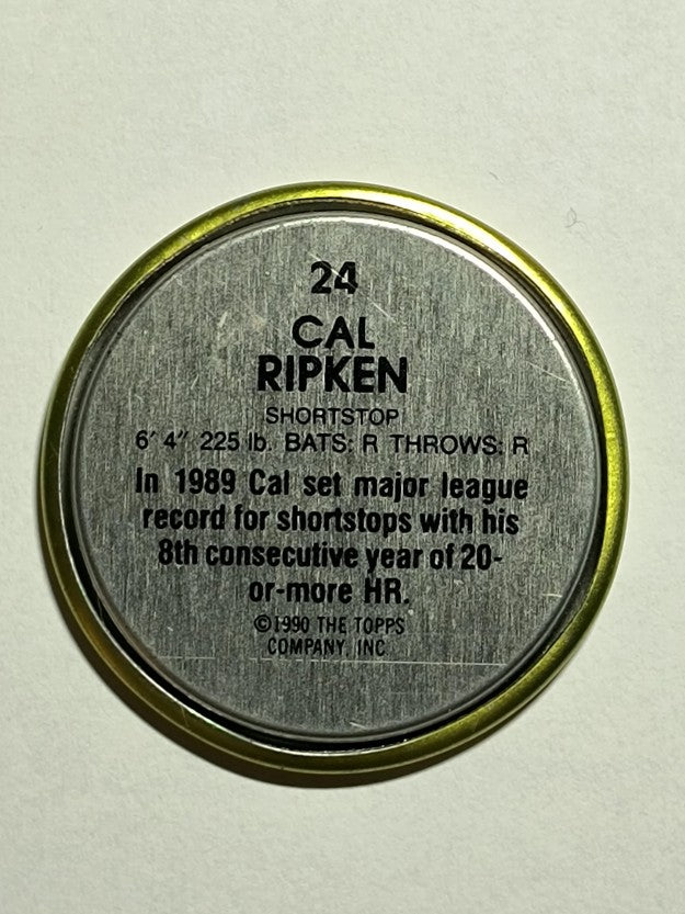 1990 Topps Coins #24 Cal Ripken
