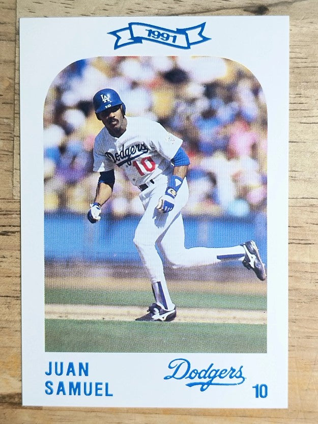 1991 Dodgers Police #10 Juan Samuel