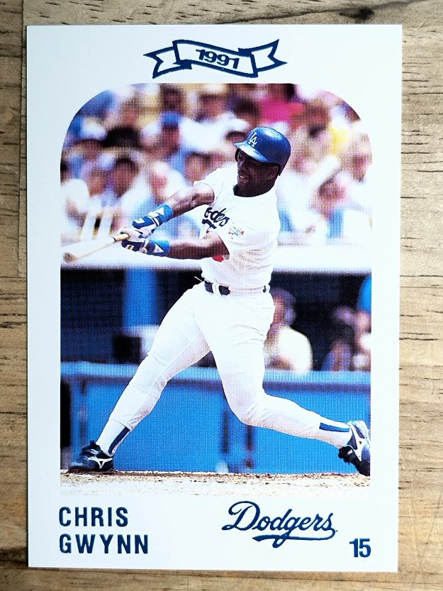 1991 Dodgers Police #15 Chris Gwynn