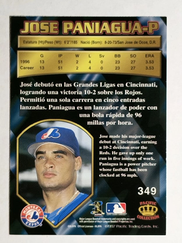 1997 Pacific Silver #349 Jose Paniagua