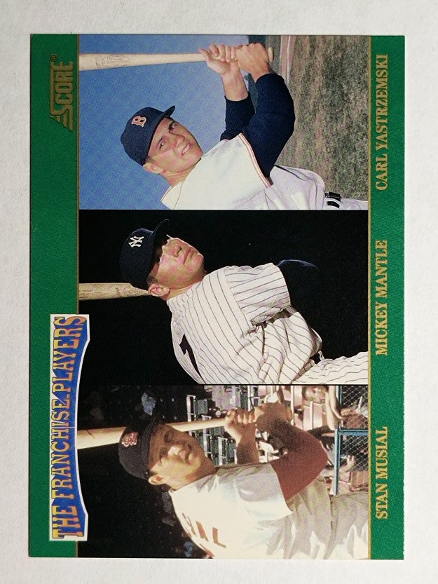 1992 Score Franchise #4 Stan Musial/Mickey Mantle/Carl Yastrzemski