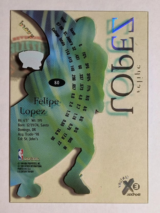1998-99 E-X Century #80 Felipe Lopez RC
