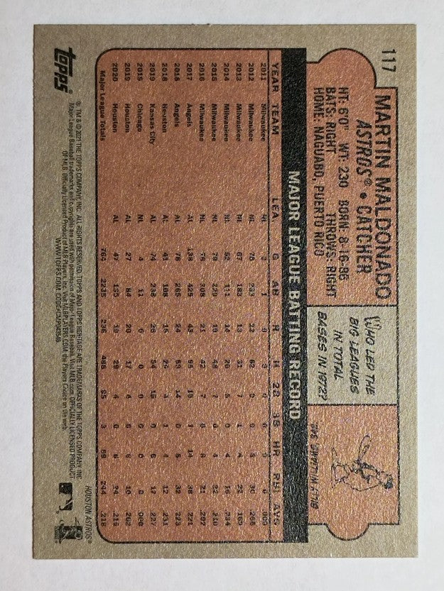 2021 Topps Heritage #117 Martin Maldonado