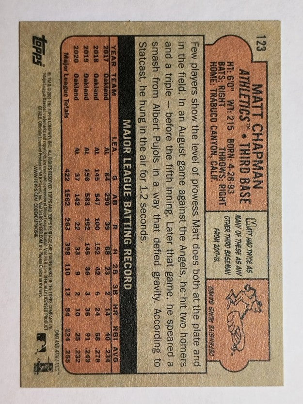 2021 Topps Heritage #123 Matt Chapman