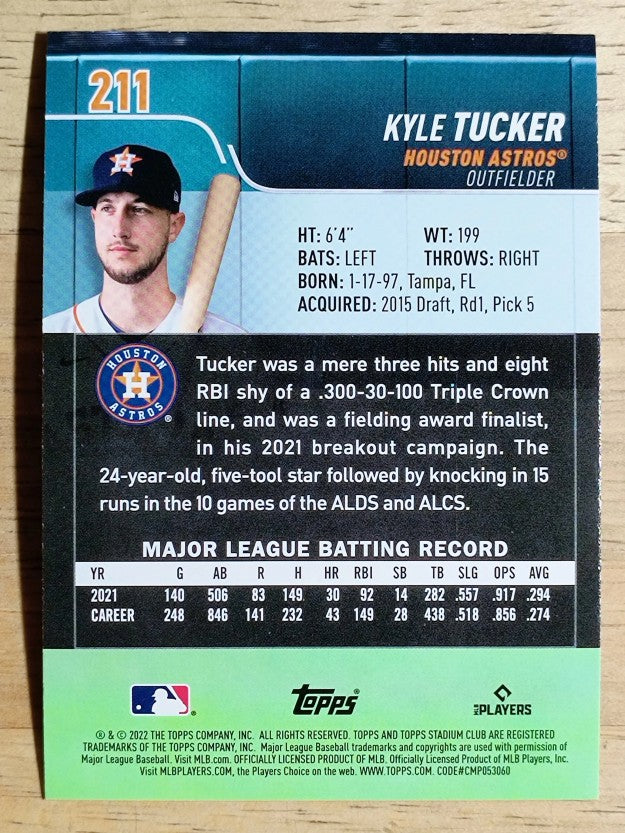 2022 Stadium Club #211 Kyle Tucker