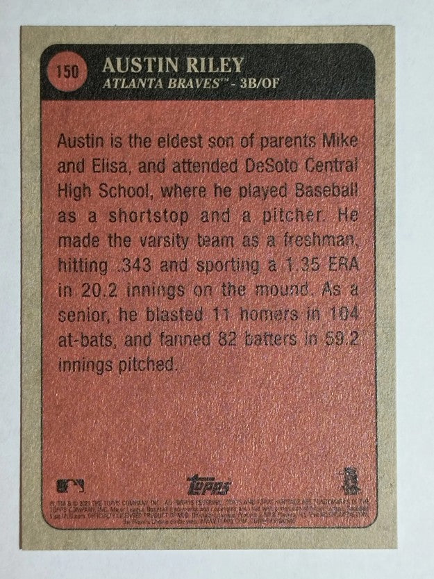 2021 Topps Heritage #150 Austin Riley KP