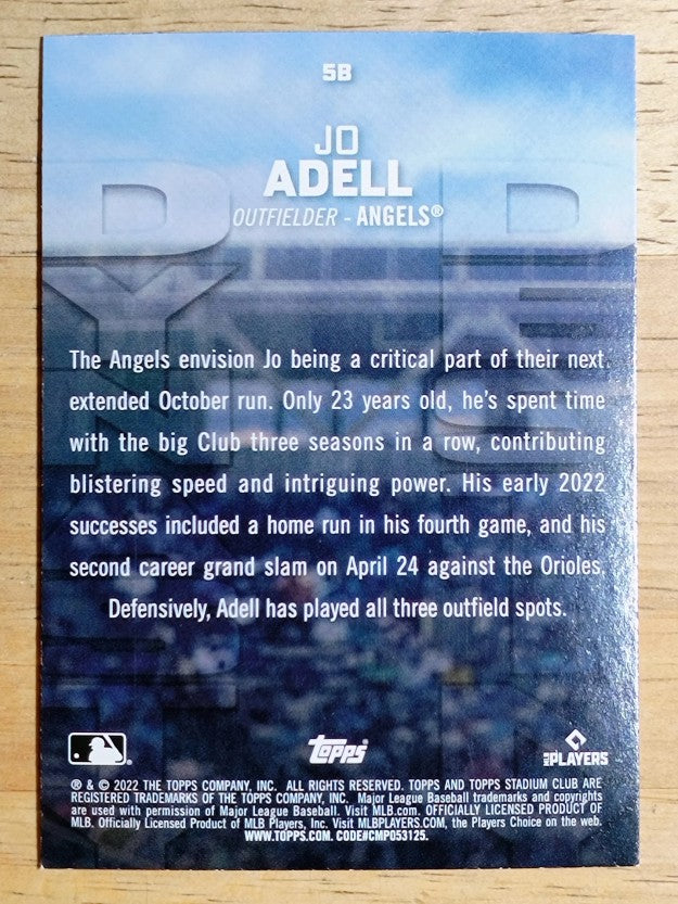 2022 Stadium Club Dynasty and Destiny #5B Jo Adell