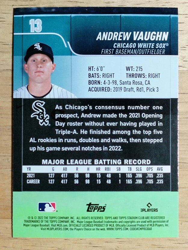 2022 Stadium Club Red Foil #13 Andrew Vaughn