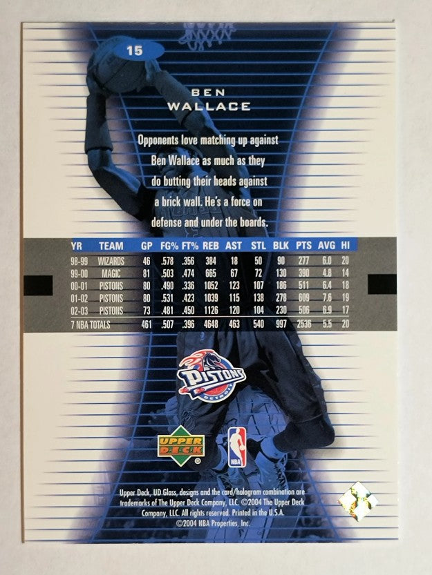 2003-04 UD Glass #15 Ben Wallace