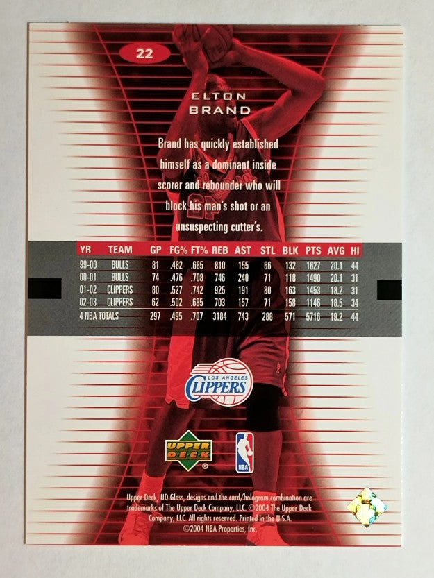 2003-04 UD Glass #22 Elton Brand