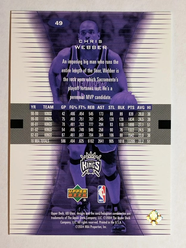 2003-04 UD Glass #49 Chris Webber