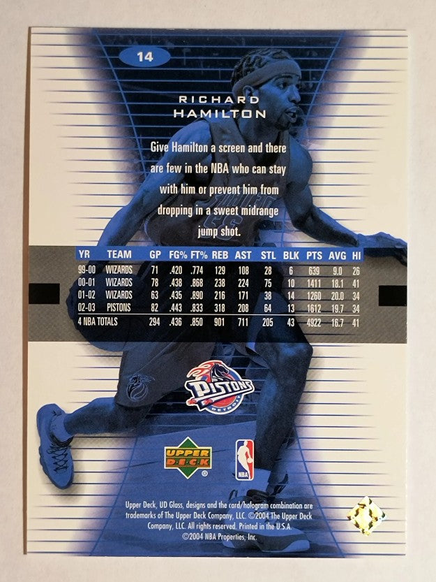 2003-04 UD Glass #14 Richard Hamilton