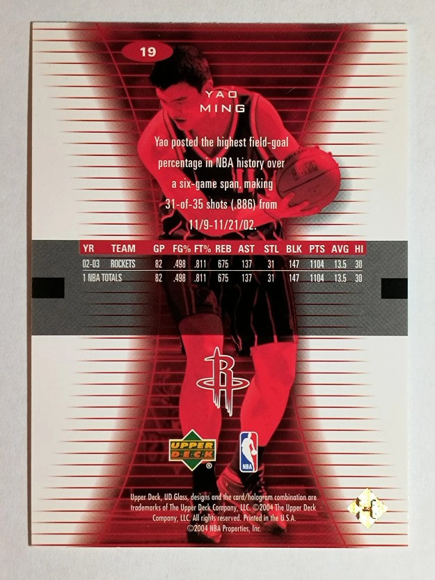 2003-04 UD Glass #19 Yao Ming
