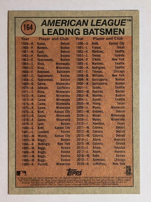 2021 Topps Heritage #164 Alex Bregman IA