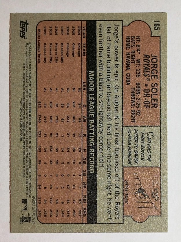 2021 Topps Heritage #165 Jorge Soler