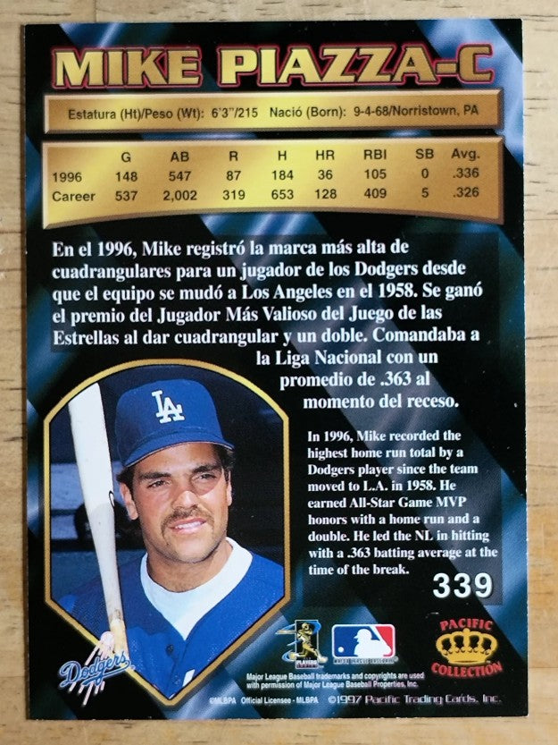 1997 Pacific #339 Mike Piazza