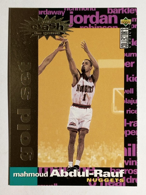 1995-96 Collector's Choice Crash Game Scoring Gold Redemption Mahmoud Abdul-Rauf