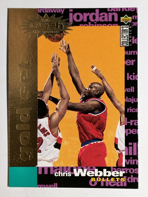 1995-96 Collector's Choice Crash the Game Scoring Gold Redemption Chris Webber