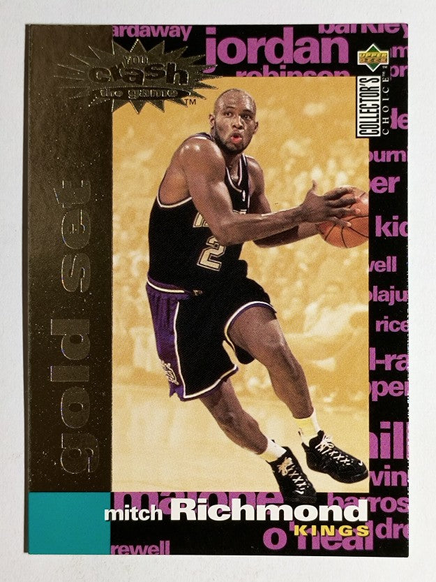 1995-96 Collector's Choice Crash the Game Scoring Gold Redemption Mitch Richmond