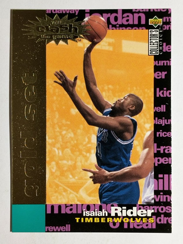 1995-96 Collector's Choice Crash the Game Scoring Gold Redemption Isaiah Rider