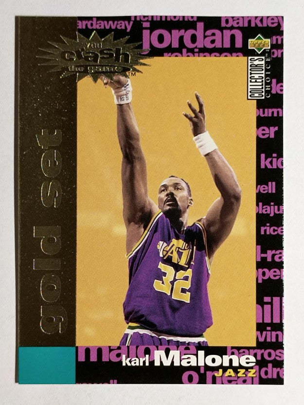 1995-96 Collector's Choice Crash the Game Scoring Gold Redemption Karl Malone