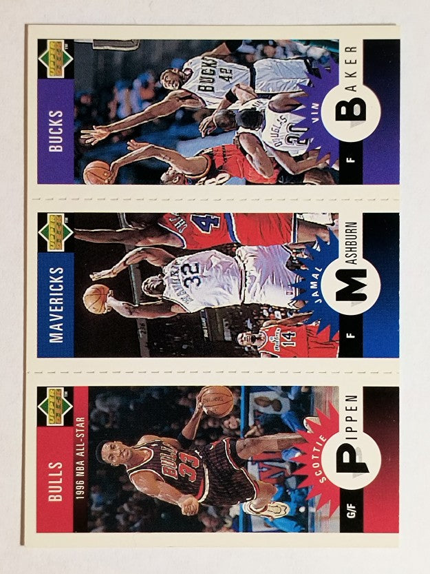 1996-97 Collector's Choice Mini-Cards #M137 Baker/Jamal Mashburn/Scottie Pippen