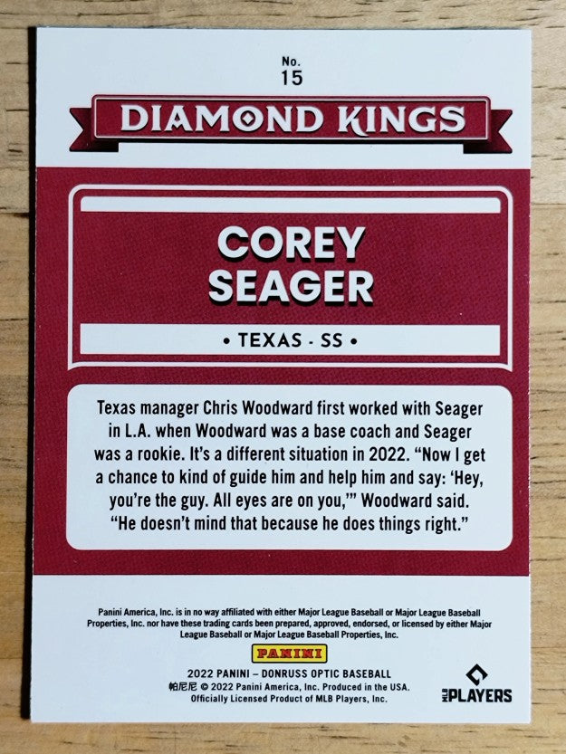 2022 Donruss Optic #15 Corey Seager DK