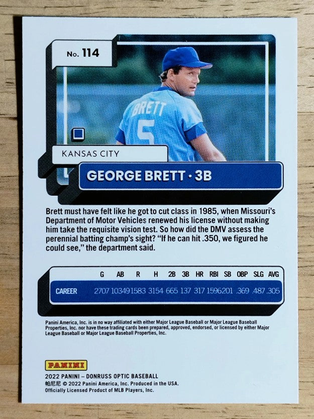 2022 Donruss Optic #114 George Brett