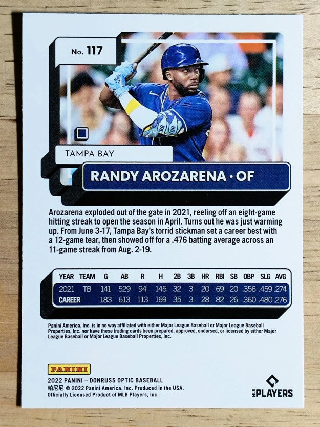 2022 Donruss Optic #117 Randy Arozarena