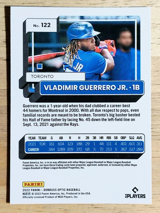 2022 Donruss Optic #122 Vladimir Guerrero Jr.