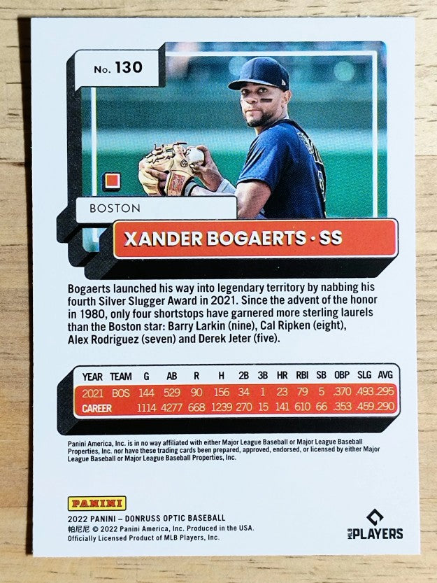2022 Donruss Optic #130 Xander Bogaerts