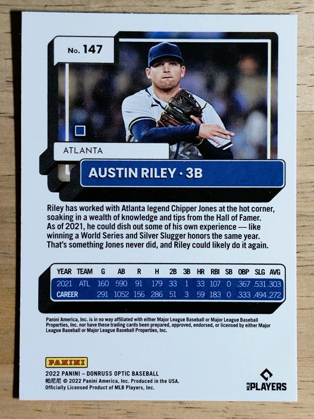 2022 Donruss Optic #147 Austin Riley